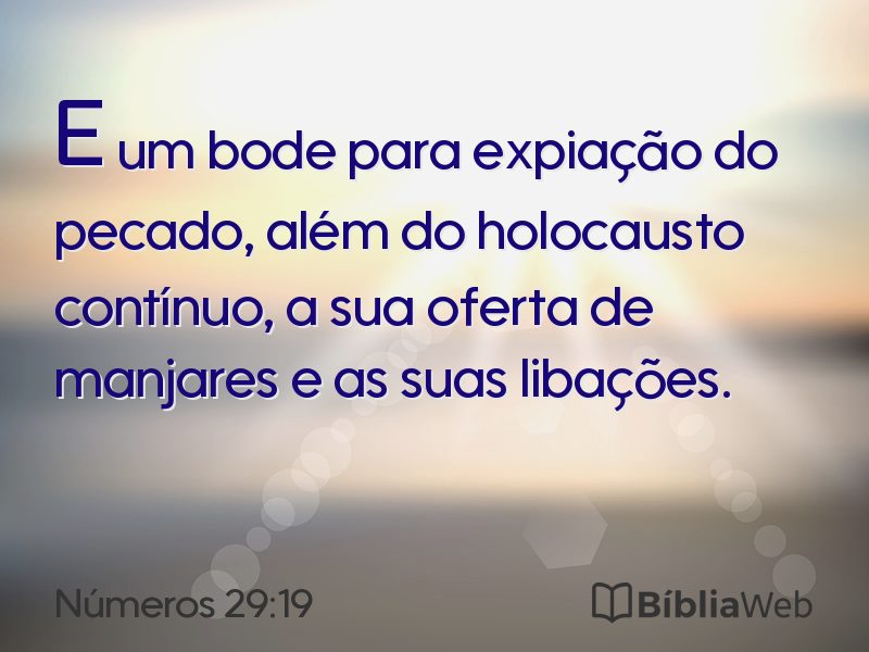 Números 29:19 em imagem para compartilhar