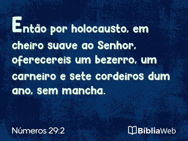 Números 29:2 em imagem para compartilhar