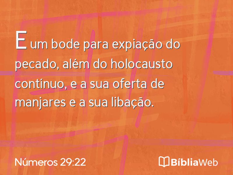 Números 29:22 em imagem para compartilhar