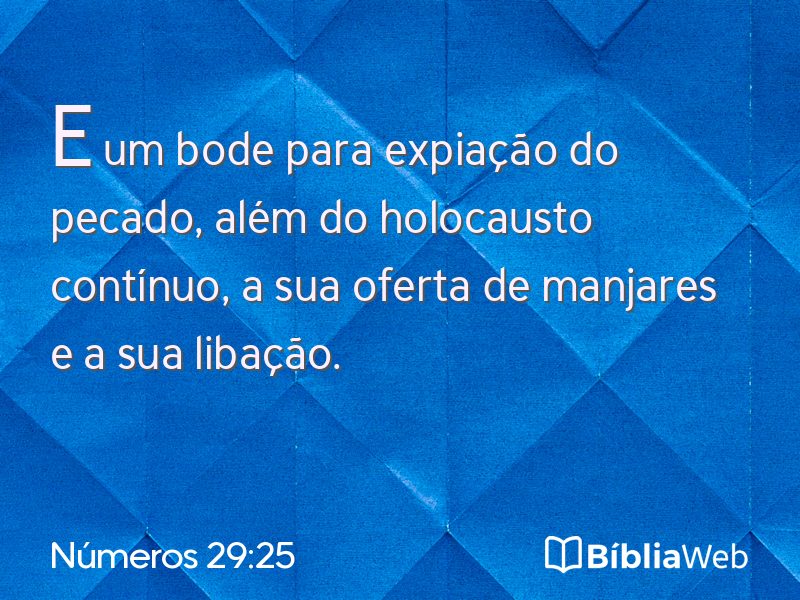 Números 29:25 em imagem para compartilhar