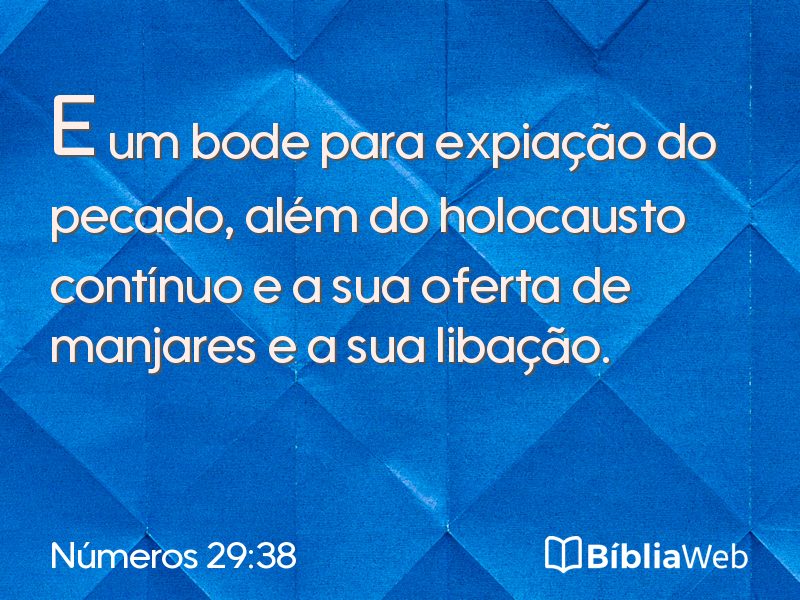 Números 29:38 em imagem para compartilhar