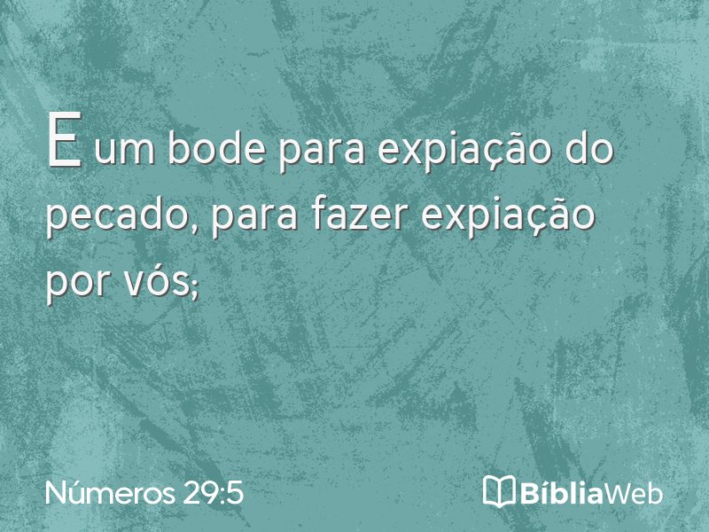 Números 29:5 em imagem para compartilhar