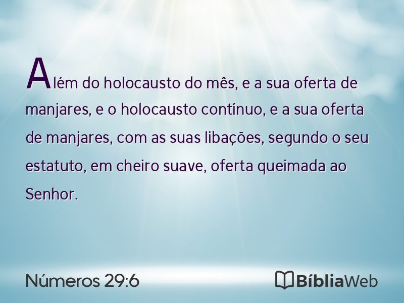 Números 29:6 em imagem para compartilhar