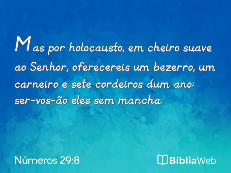 Números 29:8 em imagem para compartilhar