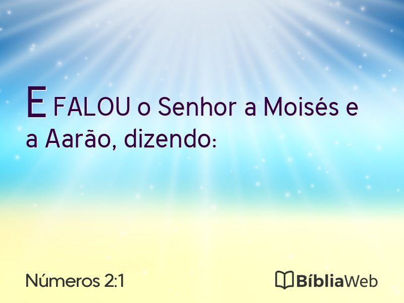 Números 2:1 em imagem para compartilhar