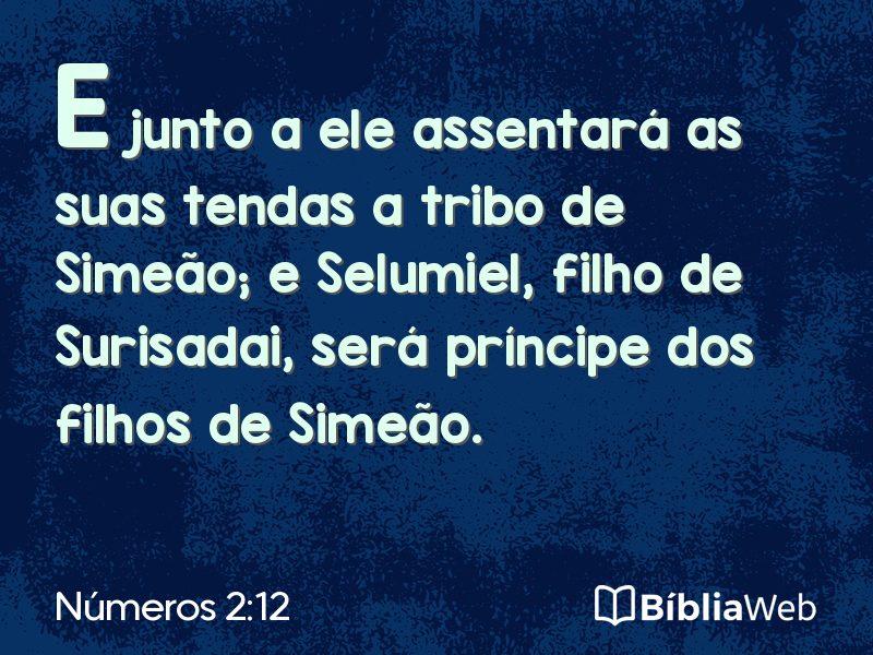 Números 2:12 em imagem para compartilhar