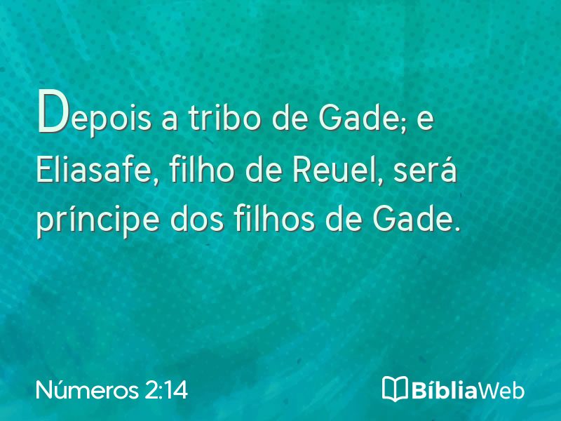 Números 2:14 em imagem para compartilhar