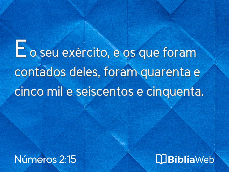 Números 2:15 em imagem para compartilhar