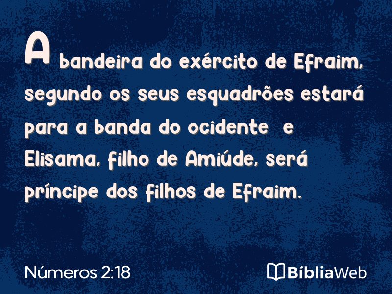 Números 2:18 em imagem para compartilhar