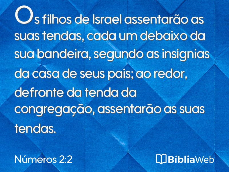 Números 2:2 em imagem para compartilhar