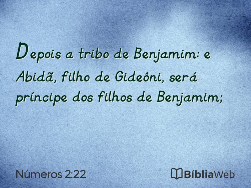 Números 2:22 em imagem para compartilhar