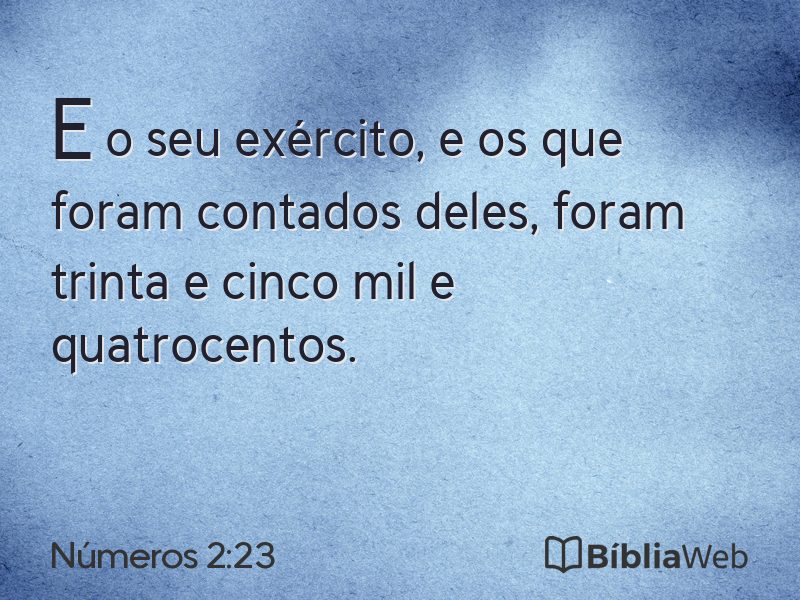 Números 2:23 em imagem para compartilhar