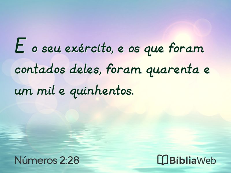 Números 2:28 em imagem para compartilhar