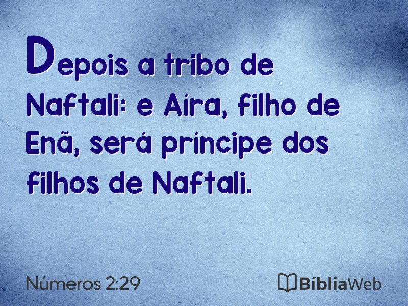 Números 2:29 em imagem para compartilhar
