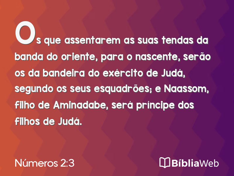 Números 2:3 em imagem para compartilhar