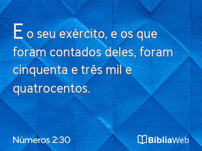 Números 2:30 em imagem para compartilhar