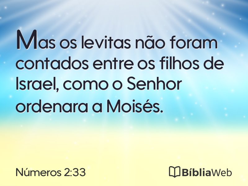 Números 2:33 em imagem para compartilhar