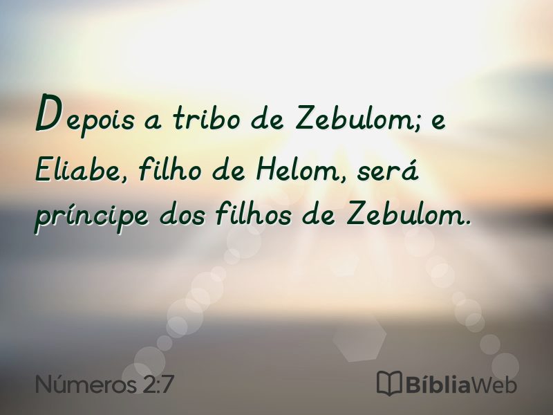 Números 2:7 em imagem para compartilhar