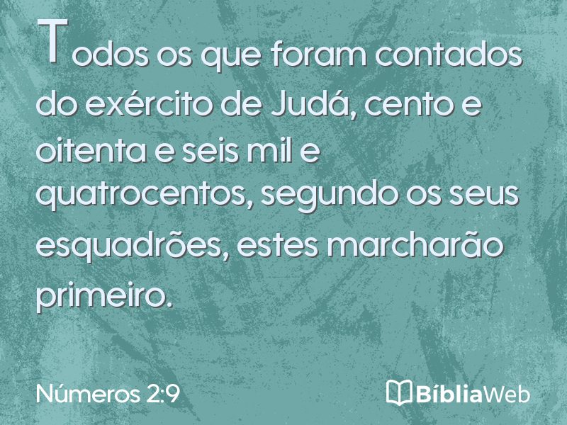 Números 2:9 em imagem para compartilhar