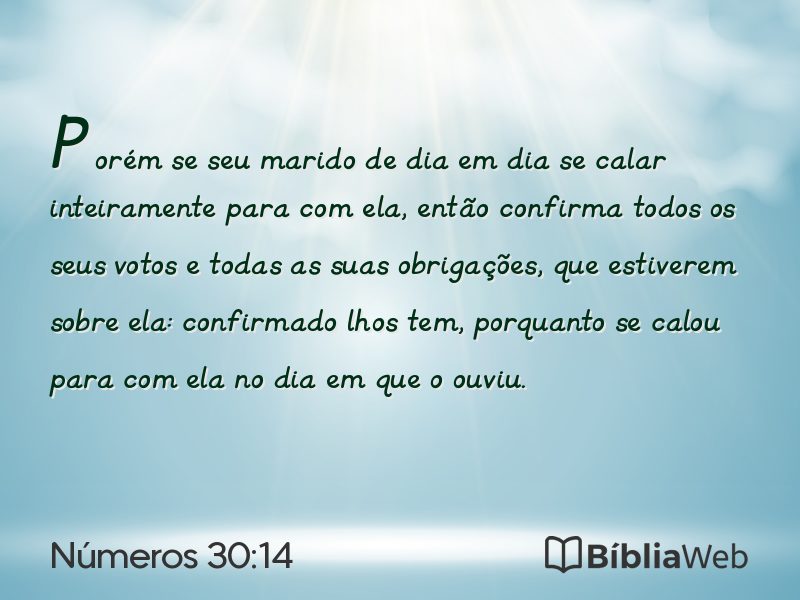 Números 30:14 em imagem para compartilhar