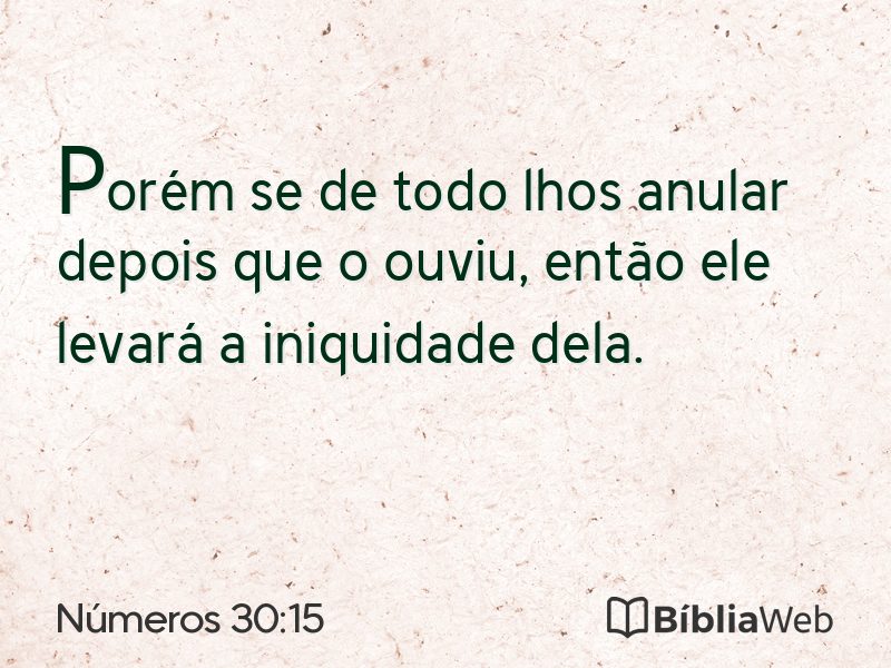 Números 30:15 em imagem para compartilhar