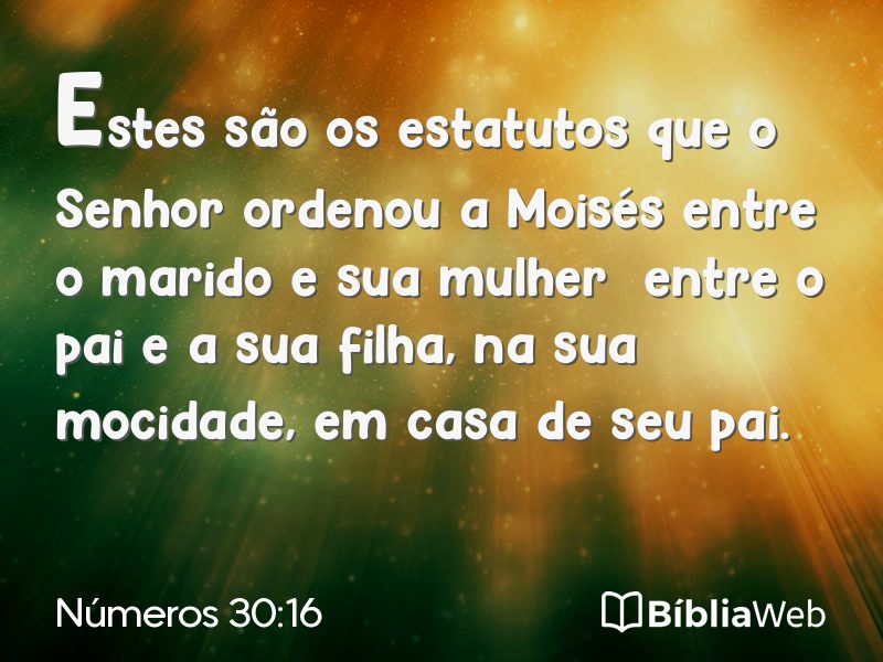 Números 30:16 em imagem para compartilhar