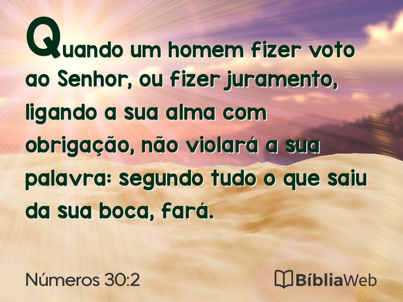 Números 30:2 em imagem para compartilhar