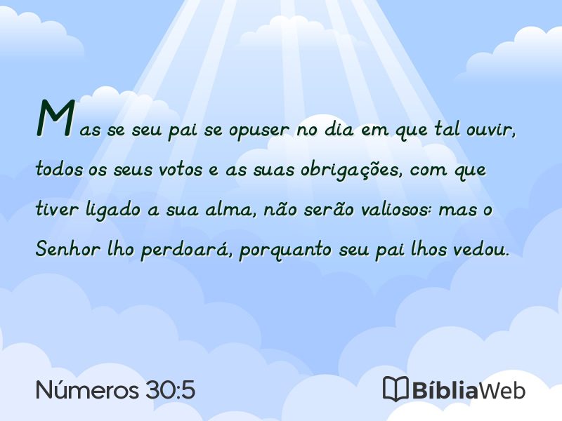 Números 30:5 em imagem para compartilhar