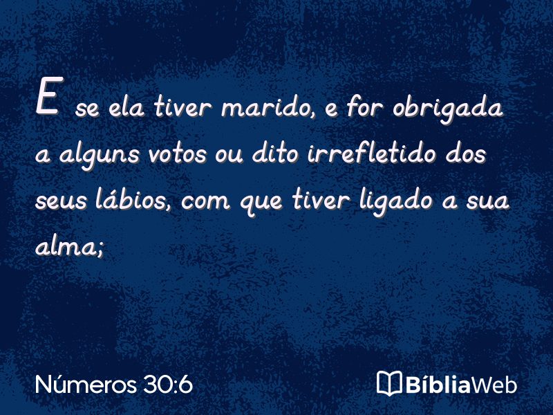 Números 30:6 em imagem para compartilhar