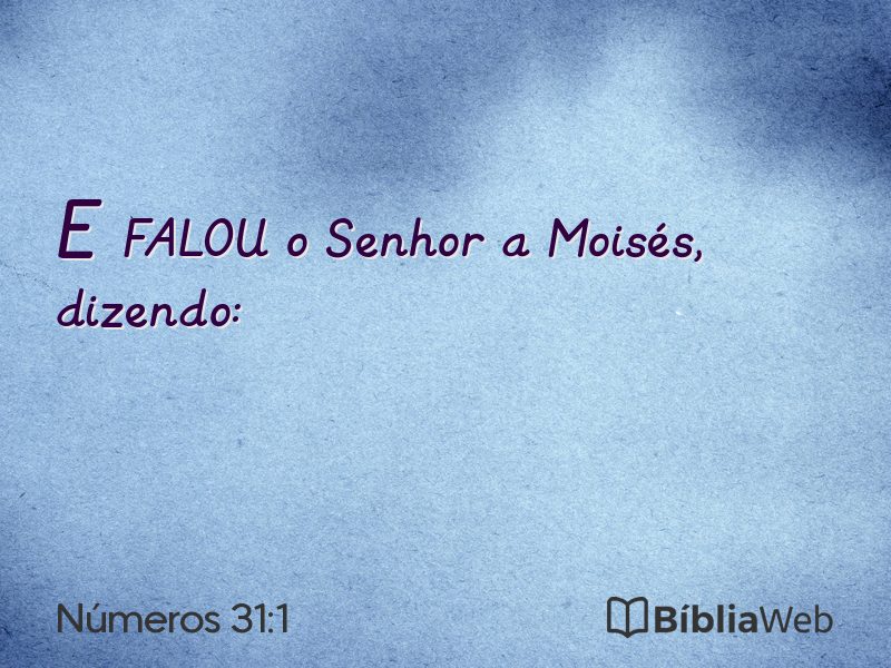 Números 31:1 em imagem para compartilhar