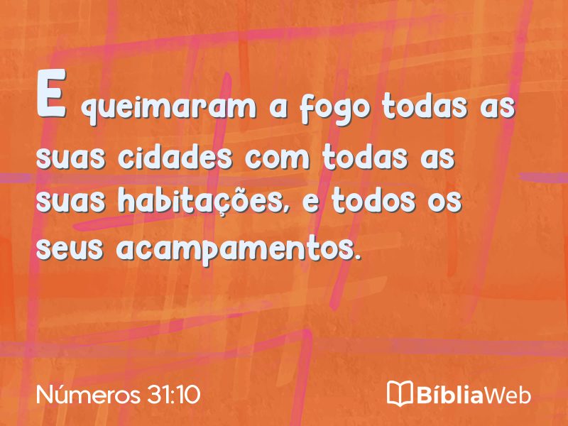 Números 31:10 em imagem para compartilhar