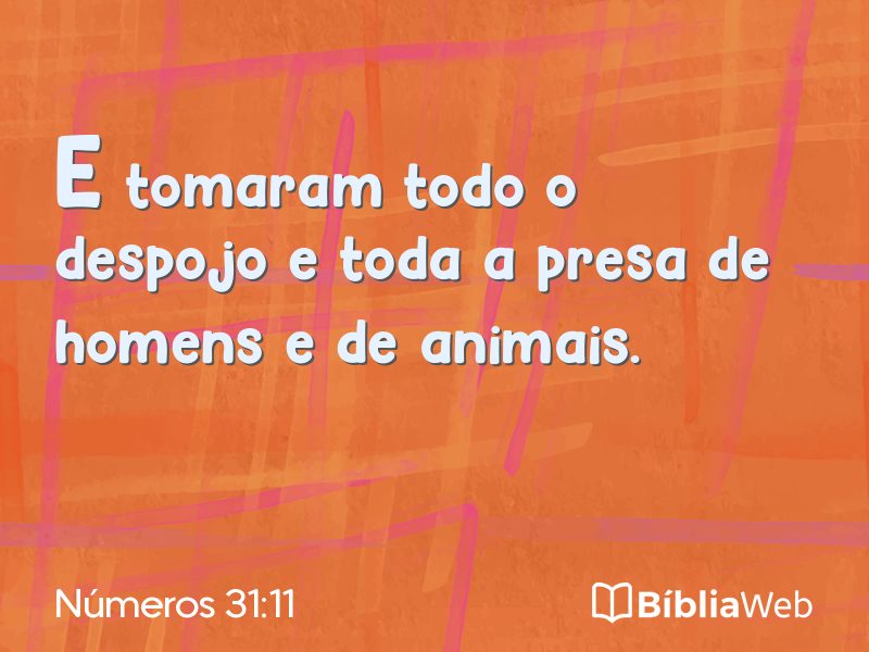 Números 31:11 em imagem para compartilhar