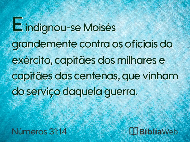 Números 31:14 em imagem para compartilhar