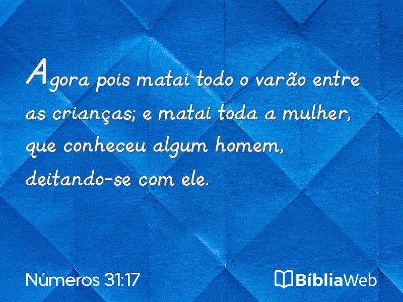 Números 31:17 em imagem para compartilhar