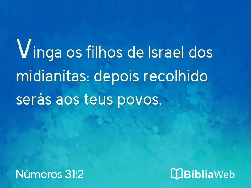 Números 31:2 em imagem para compartilhar