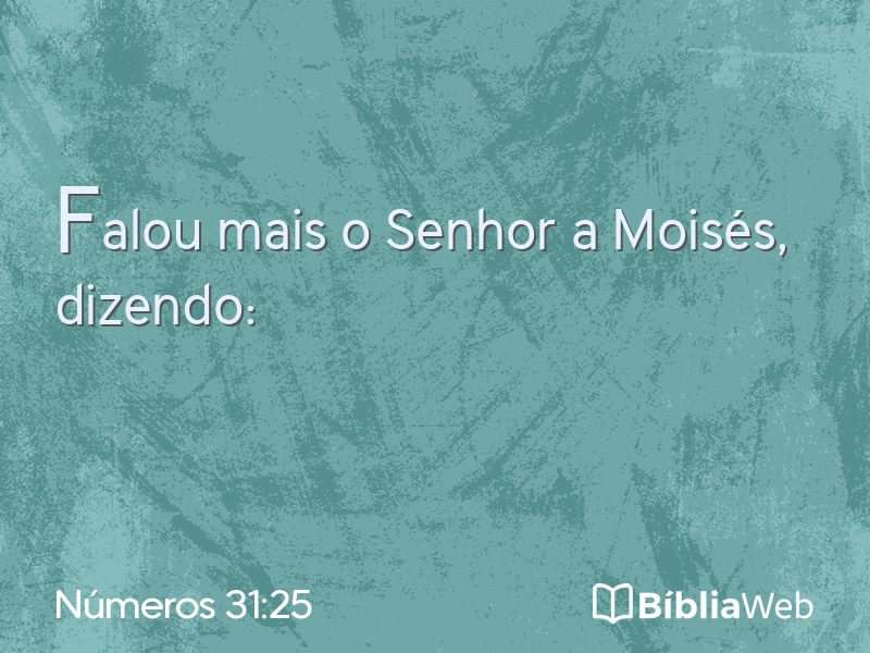 Números 31:25 em imagem para compartilhar