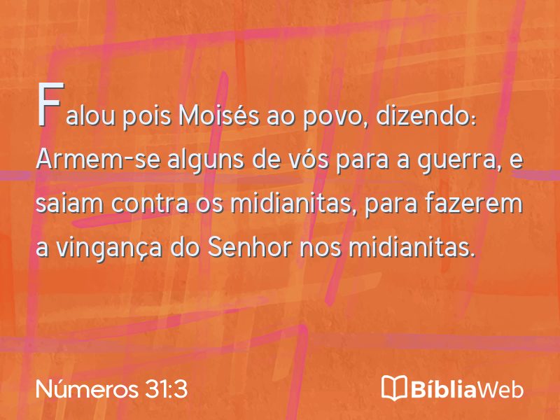 Números 31:3 em imagem para compartilhar