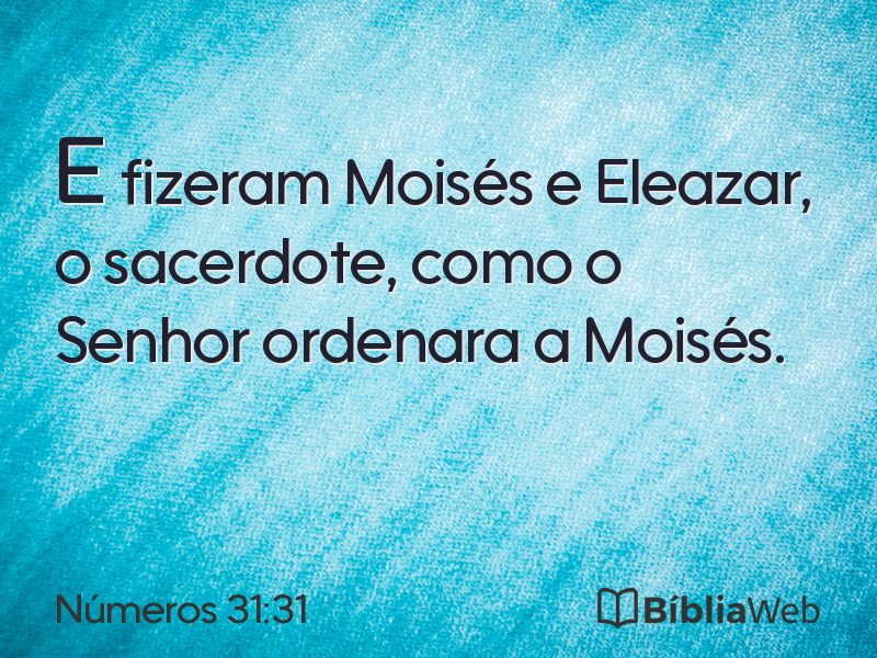 Números 31:31 em imagem para compartilhar