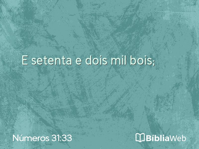 Números 31:33 em imagem para compartilhar