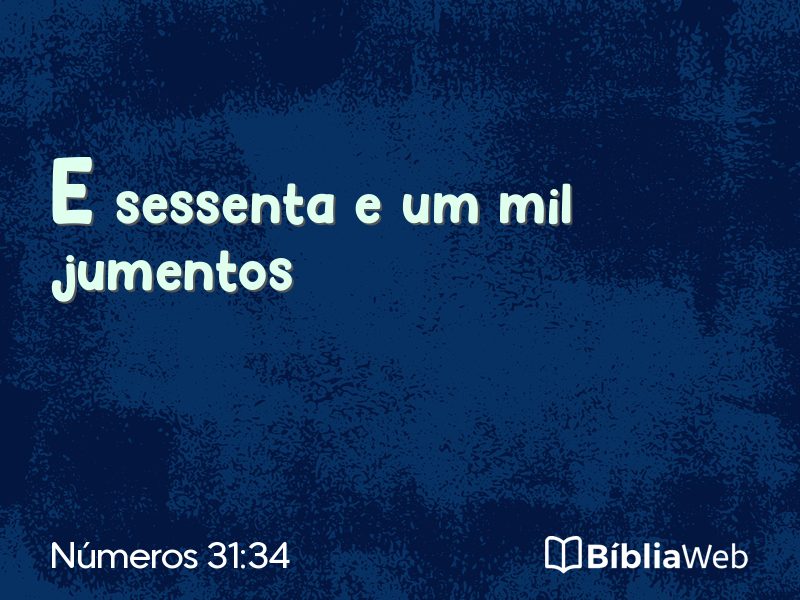 Números 31:34 em imagem para compartilhar