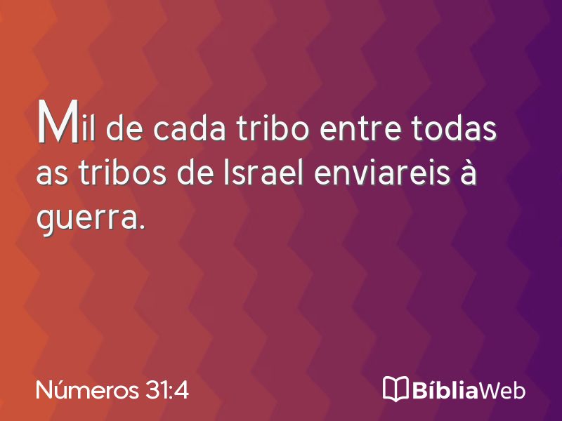 Números 31:4 em imagem para compartilhar