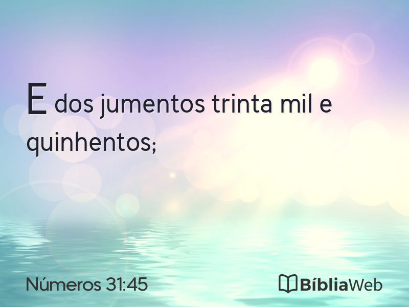 Números 31:45 em imagem para compartilhar