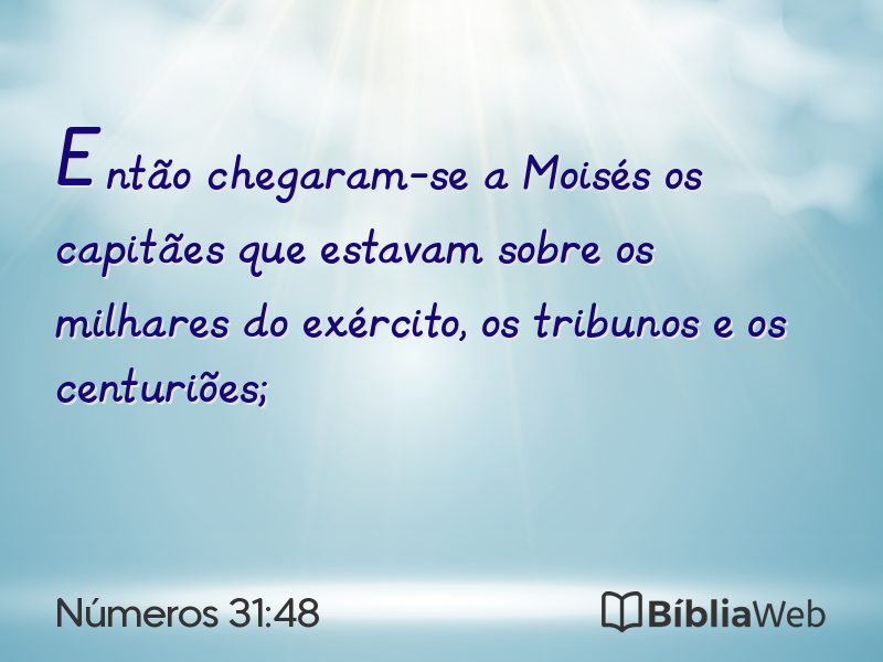 Números 31:48 em imagem para compartilhar