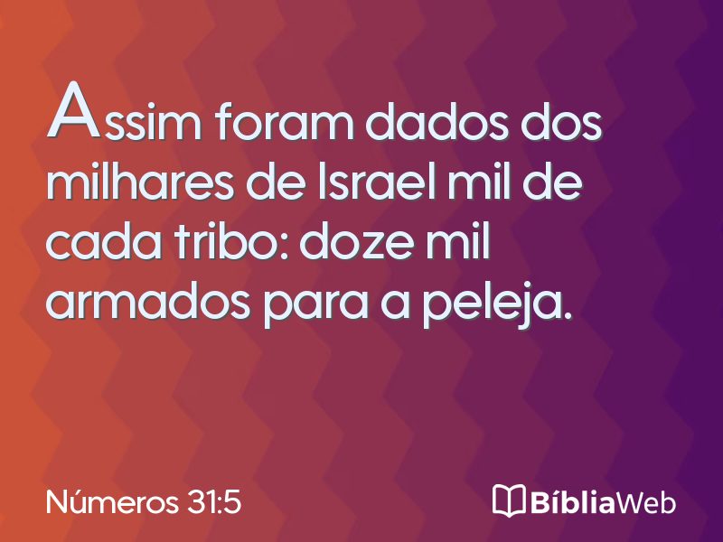 Números 31:5 em imagem para compartilhar