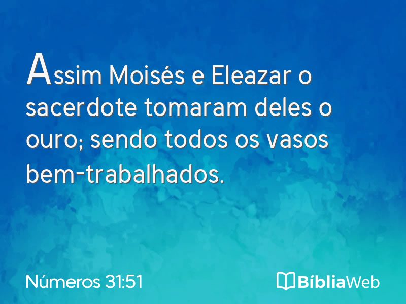 Números 31:51 em imagem para compartilhar