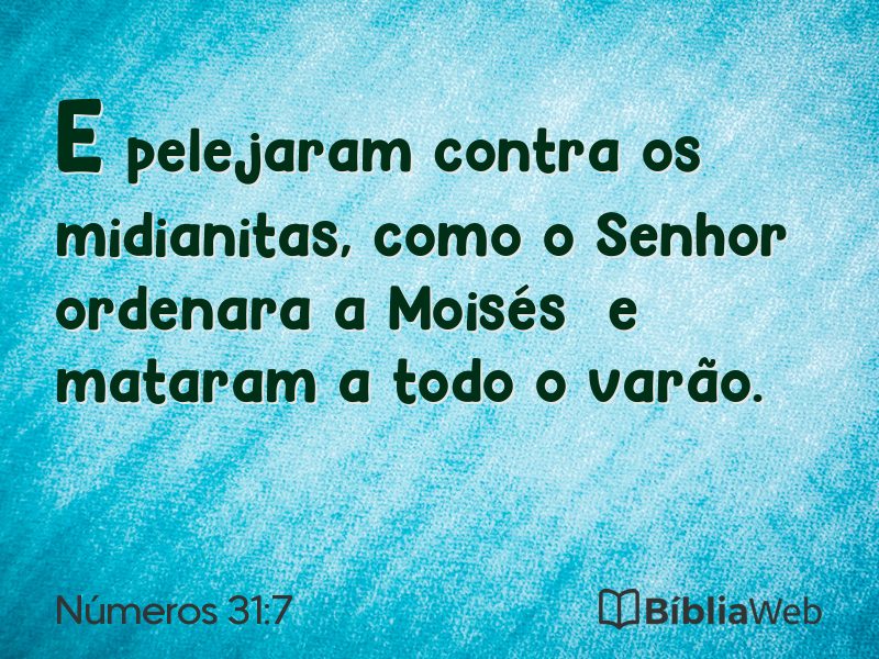Números 31:7 em imagem para compartilhar