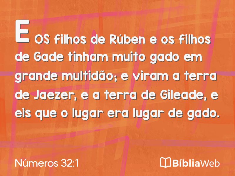 Números 32:1 em imagem para compartilhar