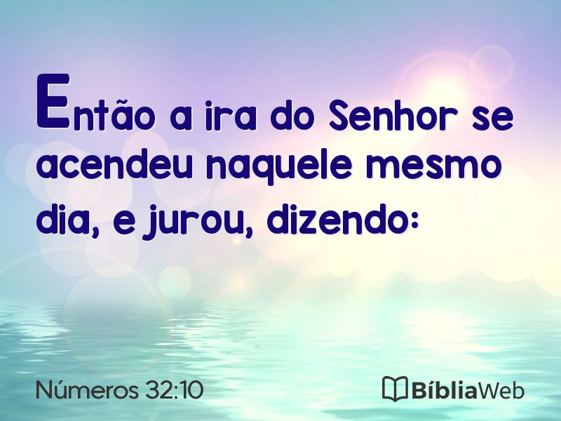 Números 32:10 em imagem para compartilhar