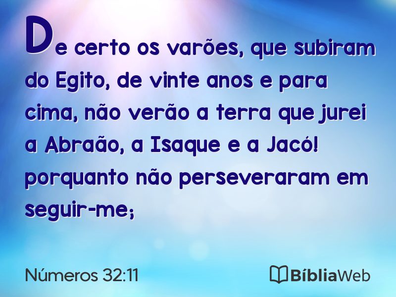 Números 32:11 em imagem para compartilhar