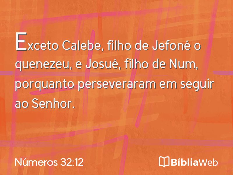 Números 32:12 em imagem para compartilhar